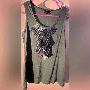 Ann Taylor Medium hunter green dressy sleeveless tank